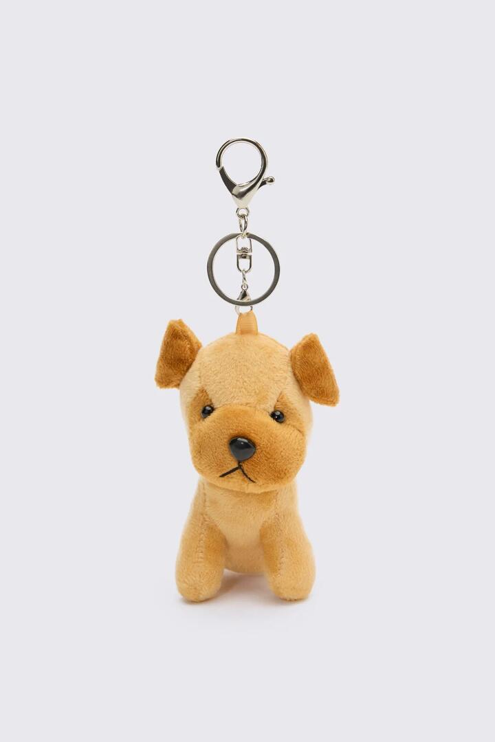 Image of Charms. Product name - Tan Sweet Dog Bag Charm in Tan colour by brand - Princess Highway