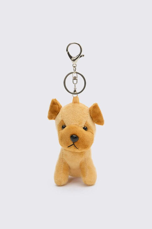 Image of Charms. Product name - Tan Sweet Dog Bag Charm in Tan colour by brand - Princess Highway