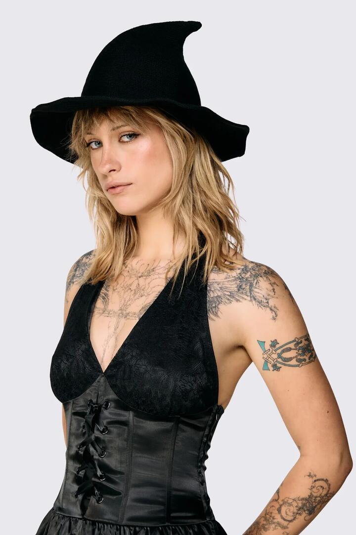 Image of Hats. Product name - Black Witch Hat in Black colour by brand - Dangerfield