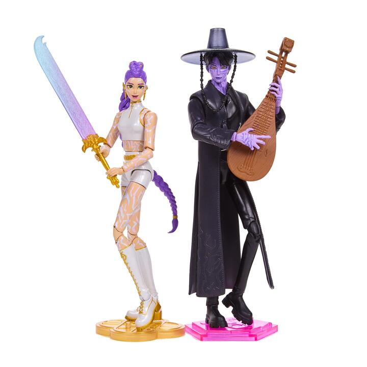 Image of Action Figures. Product name - Mattel Creations KPop Demon Hunters Rumi and Jinu Action Figure 2-Pack in colour by brand - Mattel Creations