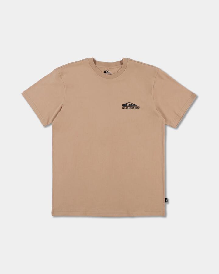 Image of T-Shirts. Product name - Quiksilver Mens Manu T-Shirt Pale Khaki in Pale Khaki colour by brand - Quiksilver