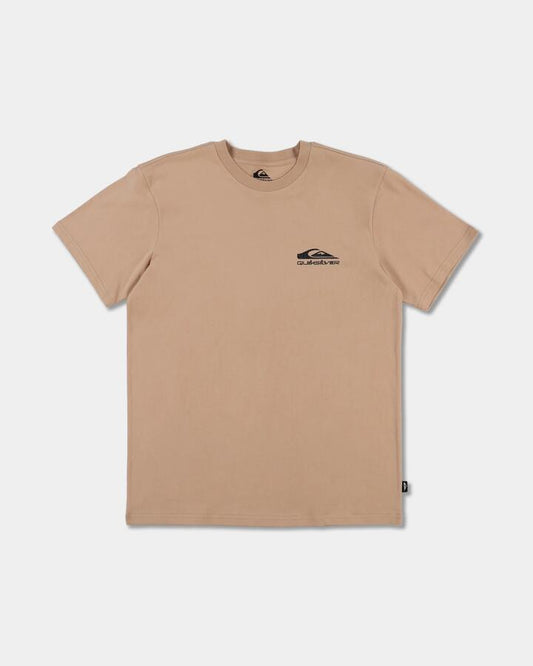 Image of T-Shirts. Product name - Quiksilver Mens Manu T-Shirt Pale Khaki in Pale Khaki colour by brand - Quiksilver