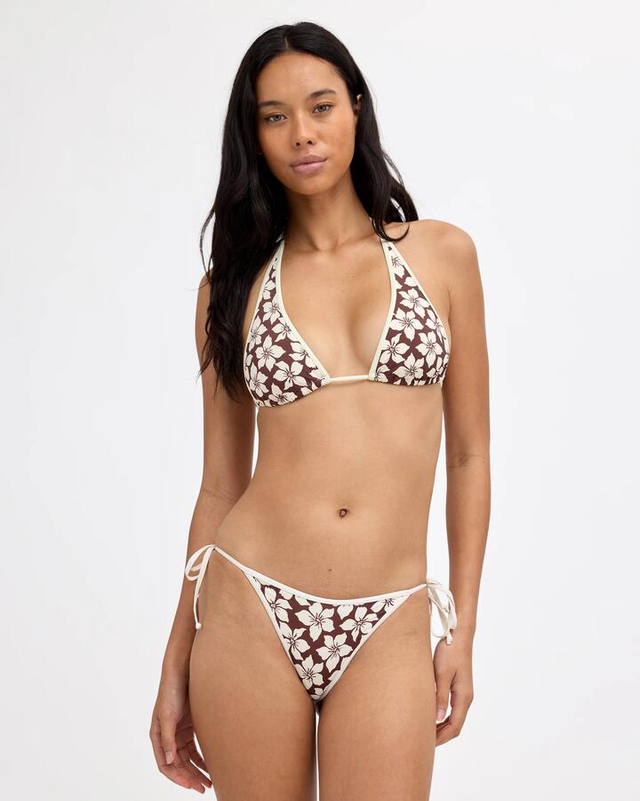 Image of Swimwear. Product name - Billabong Womens Playa Sol Tie Side Hike Bikini Bottom Teak in Teak colour by brand - Billabong