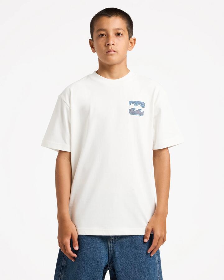 Image of T-Shirts. Product name - Billabong Boys 8-16 Boys Heritage Arch T-Shirt Off White in Off White colour by brand - Billabong