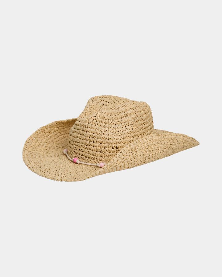 Image of Hats. Product name - Billabong Girls 8-16 Sahara Muse Cowboy Hat Natural in Natural colour by brand - Billabong