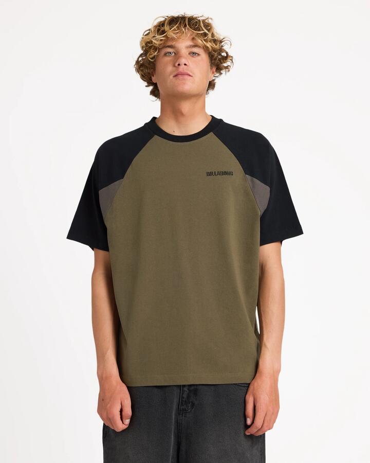 Image of T-Shirts. Product name - Billabong Mens Spec 73 Systems T-Shirt Olive in Olive colour by brand - Billabong