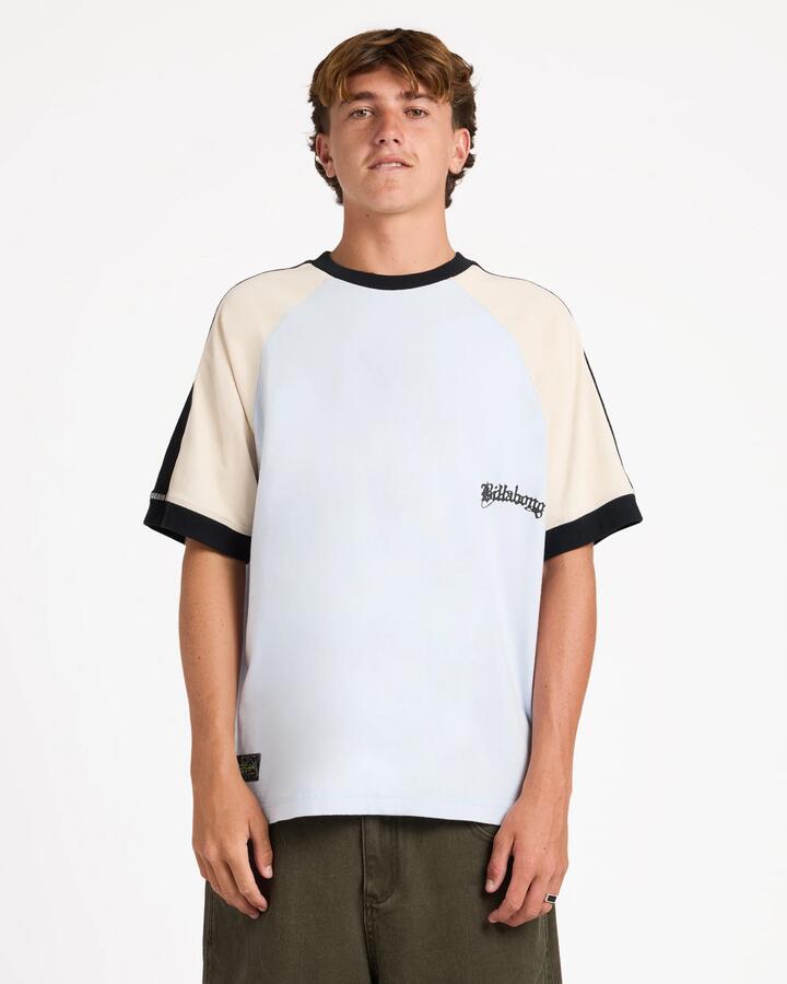 Image of T-Shirts. Product name - Billabong Mens Immortal Panel T-Shirt Light Blue in Light Blue colour by brand - Billabong