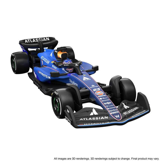 Image of Toy Cars. Product name - Hot Wheels Premium Collectible Atlassian Williams Racing Car Alex Albon in colour by brand - Hot Wheels