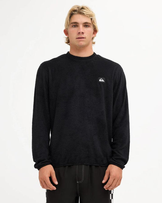Image of Accessories. Product name - Quiksilver Mens Warm Up Crew Black in Black colour by brand - Quiksilver