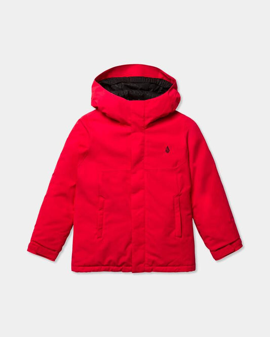 Image of Coats & Jackets. Product name - Volcom Girls 8-16 Sass'N'Frass Insulated Jacket Bright Cherry in Bright Cherry colour by brand - Volcom