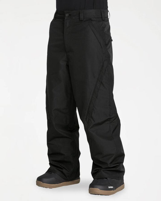 Image of a model wearing Pants. Product name - Volcom Mens Kleveland Pants Black in Black colour by brand - Volcom