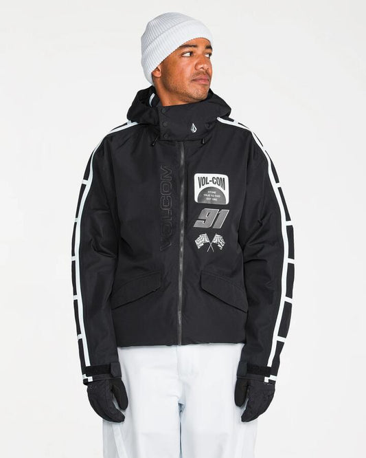 Image of Coats & Jackets. Product name - Volcom Mens Kleveland Jacket Black in Black colour by brand - Volcom