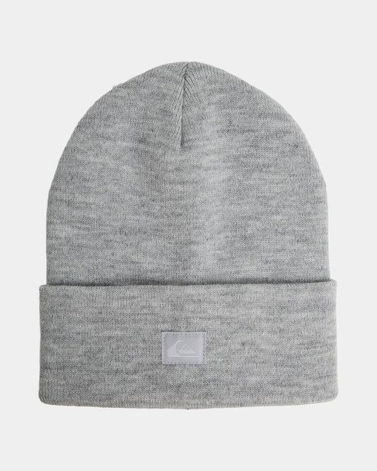 Image of Hats. Product name - Quiksilver Mens Brigade Beanie Light Grey Heather in Light Grey Heather colour by brand - Quiksilver