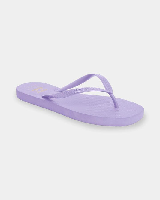 Image of Sandals. Product name - Billabong Girls 8-16 Fiji Square Toe Thongs Lavender in Lavender colour by brand - Billabong
