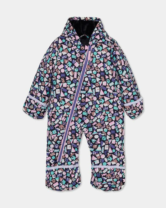 Image of Bodysuits. Product name - Roxy Baby Rose Snow Jumpsuit True Black Frosty Friends in True Black Frosty Friends colour by brand - Roxy