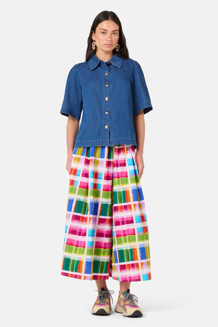 Image of Shirts. Product name - Unwind Denim Shirt in Mid Blue colour by brand - Gorman