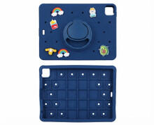 Image of Mobile Phone Cases. Product name - Jelly Ipad Cover With Pop-in CharmsÂ Navy in colour by brand - Toymate