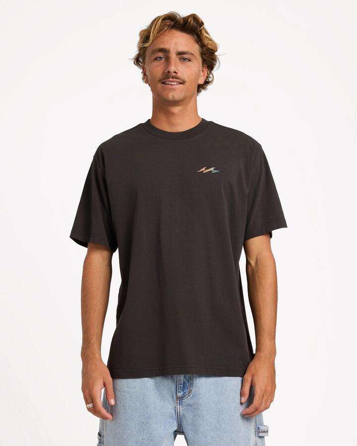 Image of T-Shirts. Product name - Billabong Mens Flare T-Shirt Raven in Raven colour by brand - Billabong
