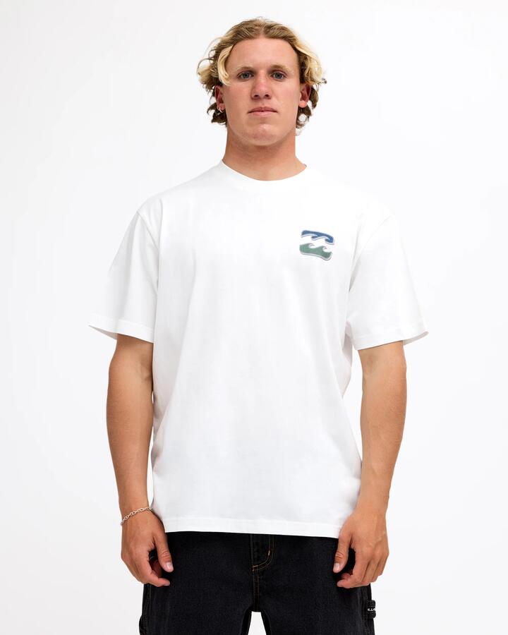 Image of T-Shirts. Product name - Billabong Mens Heritage Arch T-Shirt Off White in Off White colour by brand - Billabong