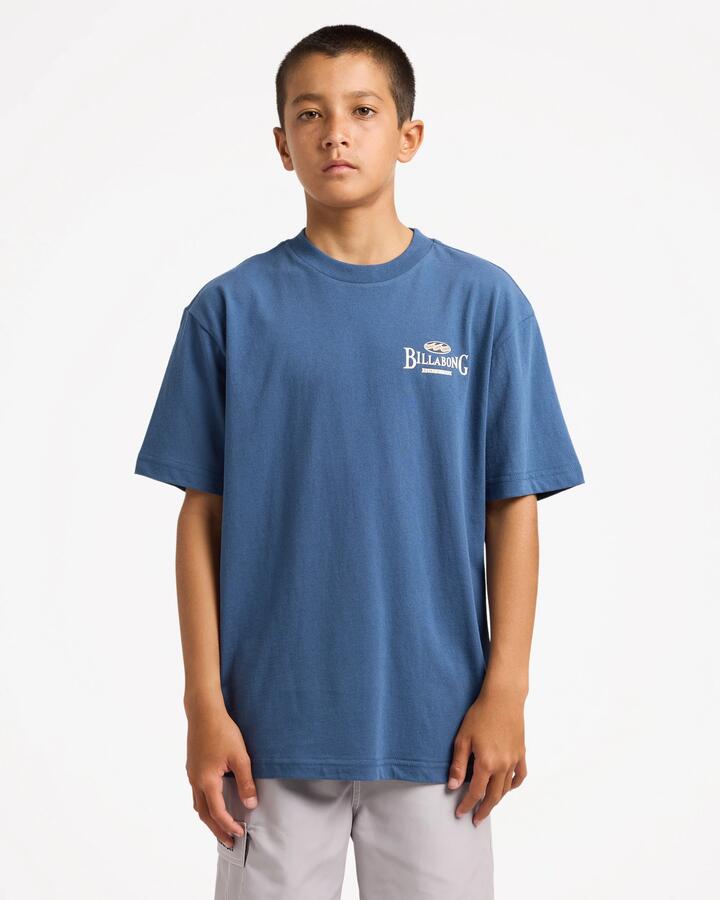 Image of T-Shirts. Product name - Billabong Boys 8-16 Boys Crossboards T-Shirt Dark Denim in Dark Denim colour by brand - Billabong
