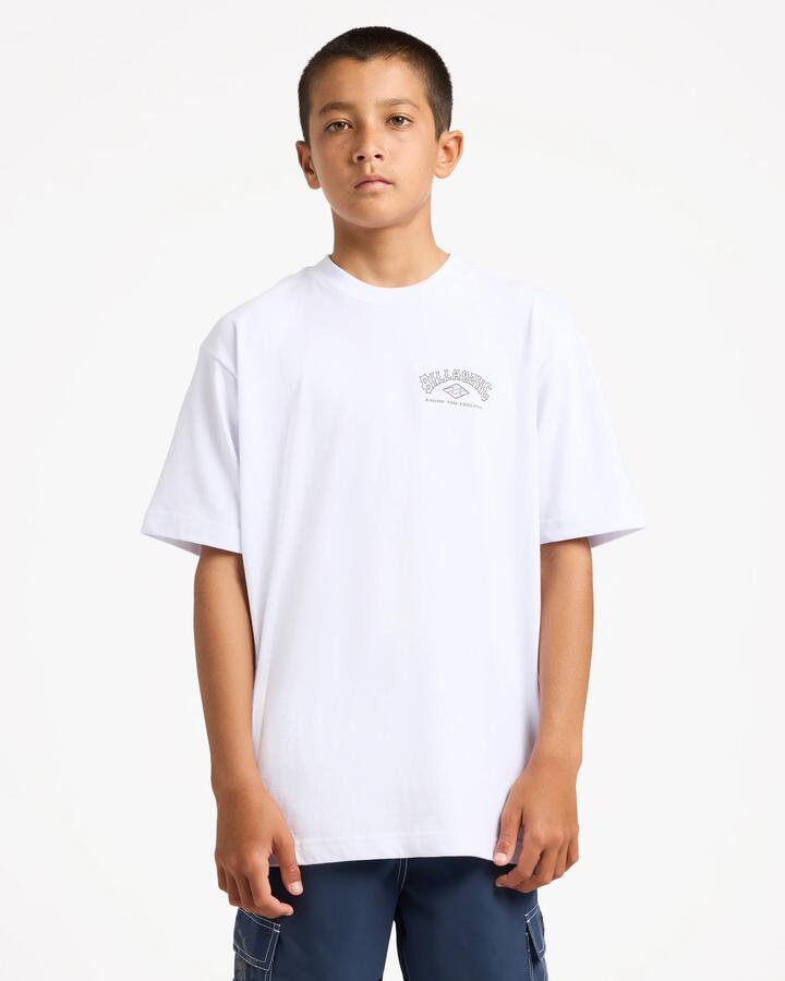 Image of T-Shirts. Product name - Billabong Boys 8-16 Boys Legacy T-Shirt White in White colour by brand - Billabong