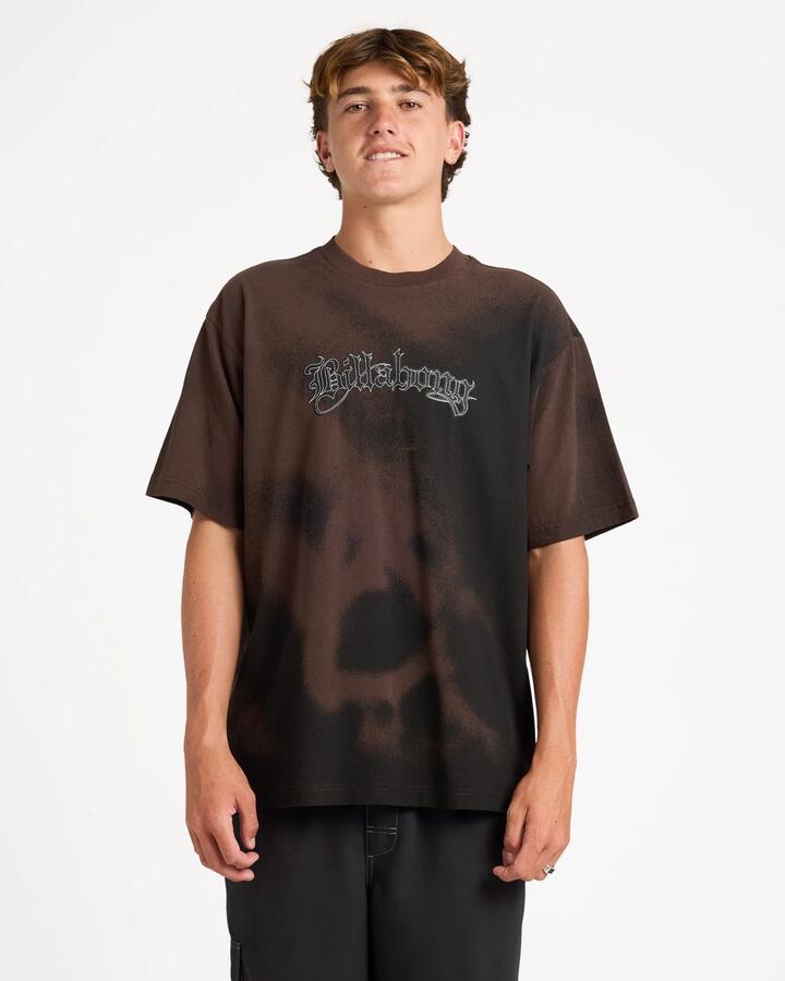 Image of T-Shirts. Product name - Billabong Mens Immortal Skull T-Shirt Dirt in Dirt colour by brand - Billabong