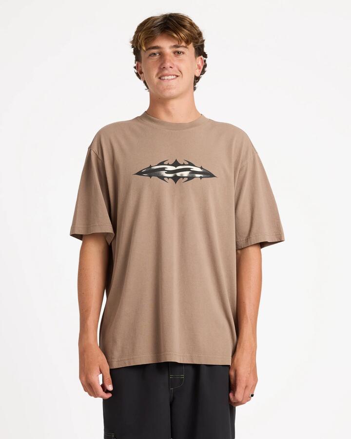 Image of T-Shirts. Product name - Billabong Mens Immortal Diamond T-Shirt Fossil in Fossil colour by brand - Billabong