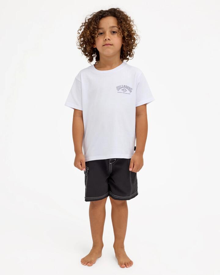 Image of T-Shirts. Product name - Billabong Boys 2-7 Groms Legacy T-Shirt White in White colour by brand - Billabong