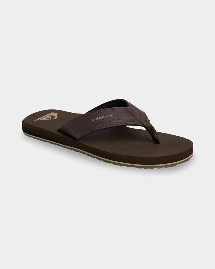 Image of Sandals. Product name - Quiksilver Mens Island Oasis Thongs Brown in Brown colour by brand - Quiksilver