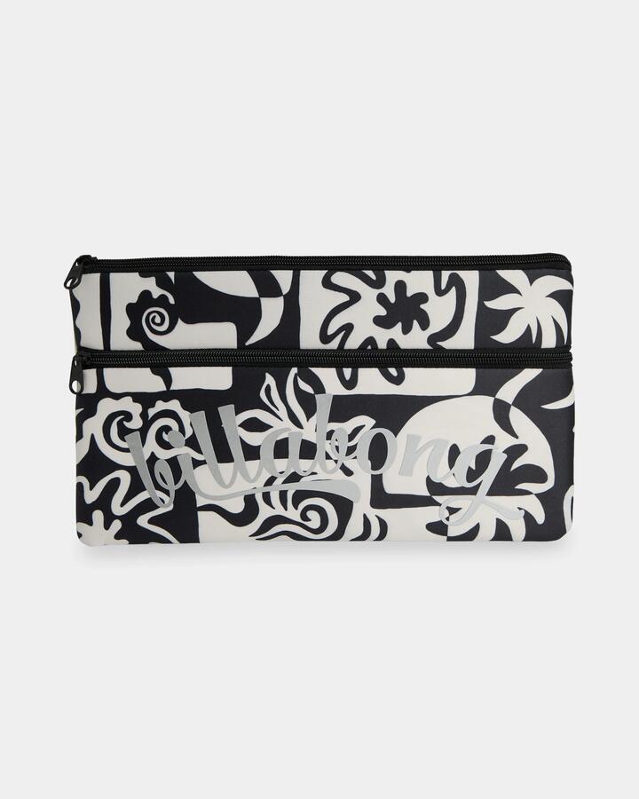 Image of Accessories. Product name - Billabong Soul Dream Large Pencil Case Black Pebble in Black Pebble colour by brand - Billabong
