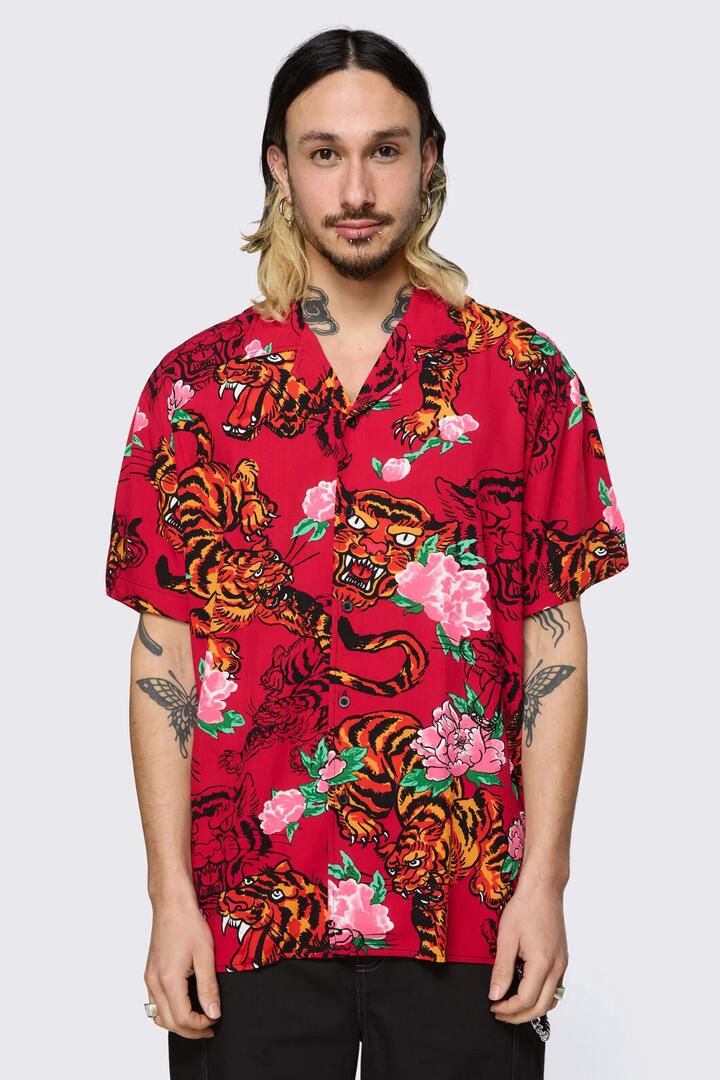 Image of Shirts. Product name - Big Cat Shirt in Multi colour by brand - Dangerfield