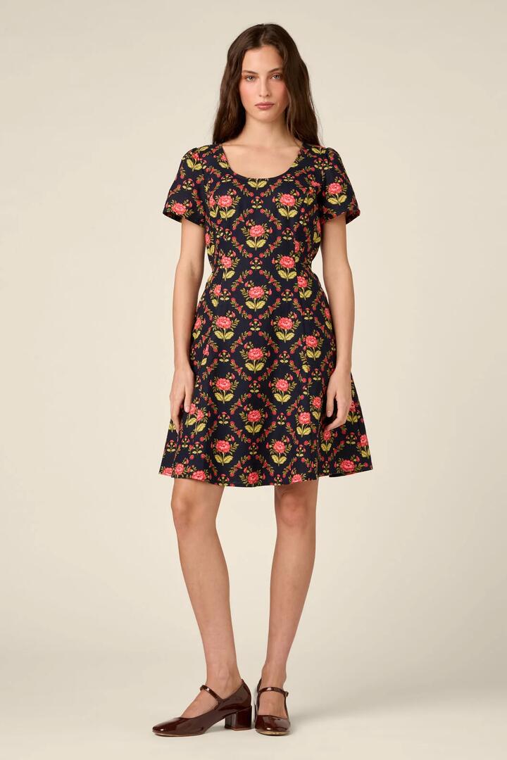 Image of Dresses. Product name - Luxe Marigold Mini Dress in Navy colour by brand - Princess Highway
