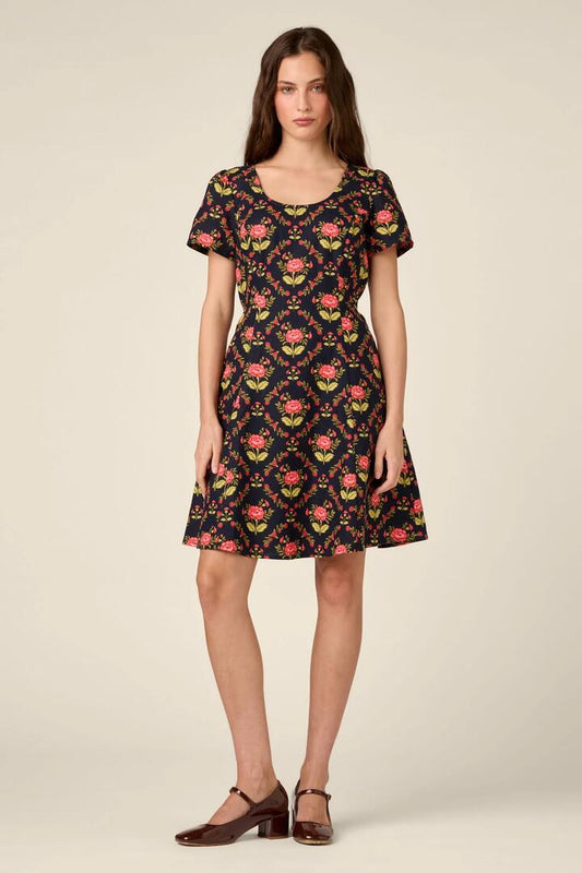 Image of Dresses. Product name - Luxe Marigold Mini Dress in Navy colour by brand - Princess Highway