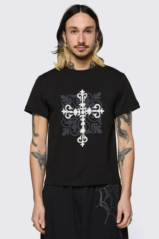 Image of T-Shirts. Product name - Sunday Goth Tee in Black colour by brand - Black Friday