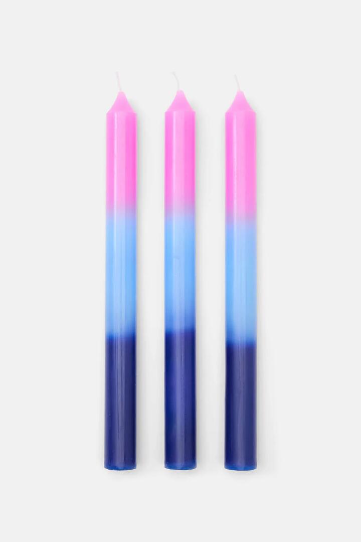 Image of Decor. Product name - Summer Shadow Blue Candle S/3 in Multi colour by brand - Gorman
