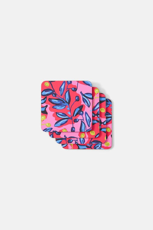 Image of Kitchen & Dining. Product name - Summer Vibes Coaster Set 4 in Print colour by brand - Gorman