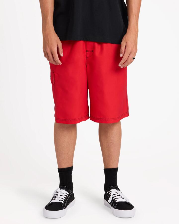 Image of Swimwear. Product name - Billabong Mens Throw On 22" Boardshorts Red Core in Red Core colour by brand - Billabong