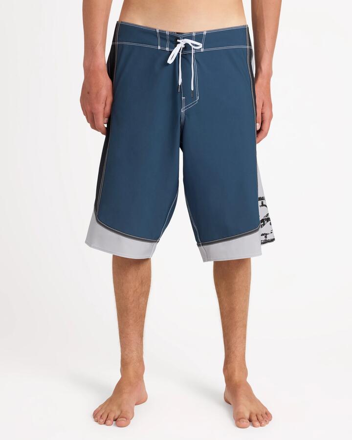 Image of Swimwear. Product name - Billabong Mens Spec 73 Systems Pro 23" Boardshorts Dirt Navy in Dirt Navy colour by brand - Billabong