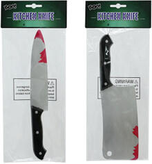 Image of Toys. Product name - Halloween Factory Bloody Kitchen Knife 30cm in colour by brand - Toymate