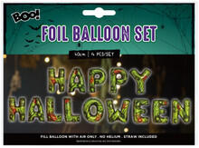 Image of Toys. Product name - Happy Halloween Letter Foil Balloon Set in colour by brand - Toymate