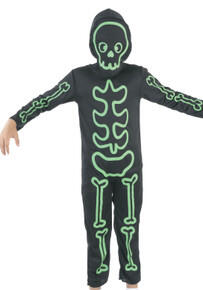 Image of Toys. Product name - Halloween Factory Costume G.I.D Skeleton Kids in colour by brand - Toymate