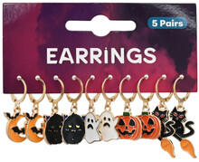 Image of Toys. Product name - Halloween Factory Little Spooky Earrings 5-Pack in colour by brand - Toymate