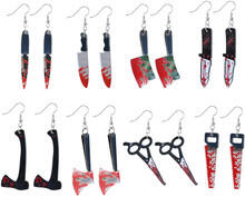 Image of Toys. Product name - Halloween Factory Bloody Weapons Earrings in colour by brand - Toymate