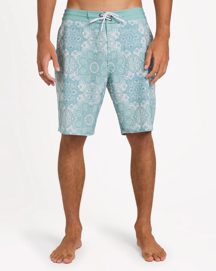 Image of Swimwear. Product name - Billabong Mens Sundays Lo Tide 19" Boardshorts Blue Horizon in Blue Horizon colour by brand - Billabong