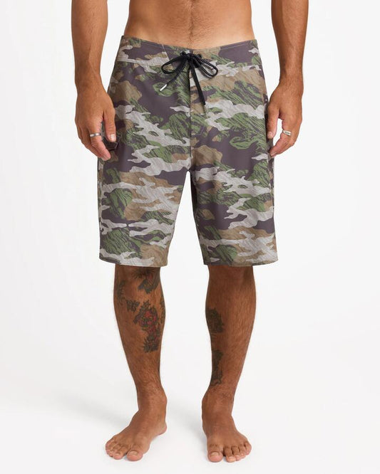 Image of Swimwear. Product name - Volcom Mens Lido Mod 20" Boardshorts Khaki in Khaki colour by brand - Volcom