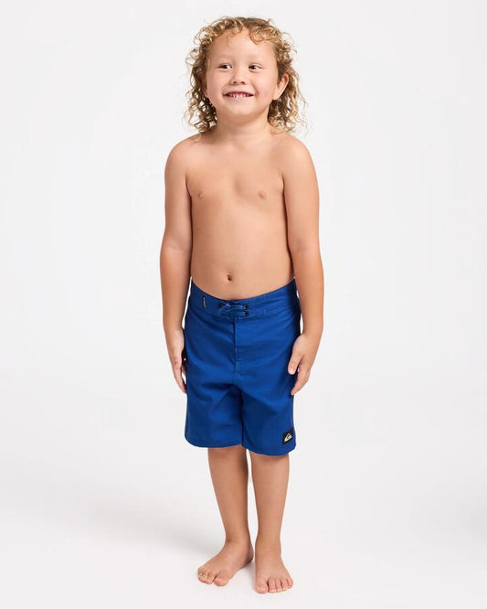 Image of Swimwear. Product name - Quiksilver Boys 2-7 Everyday Billboard 13" Boardshorts Monaco Blue in Monaco Blue colour by brand - Quiksilver