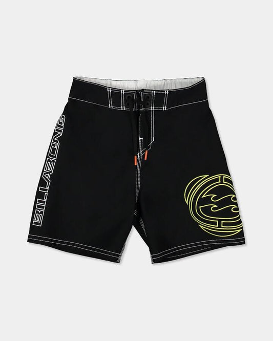 Image of Swimwear. Product name - Billabong Boys 2-7 Spec 73 Pulse 13" Boardshorts Off Black in Off Black colour by brand - Billabong