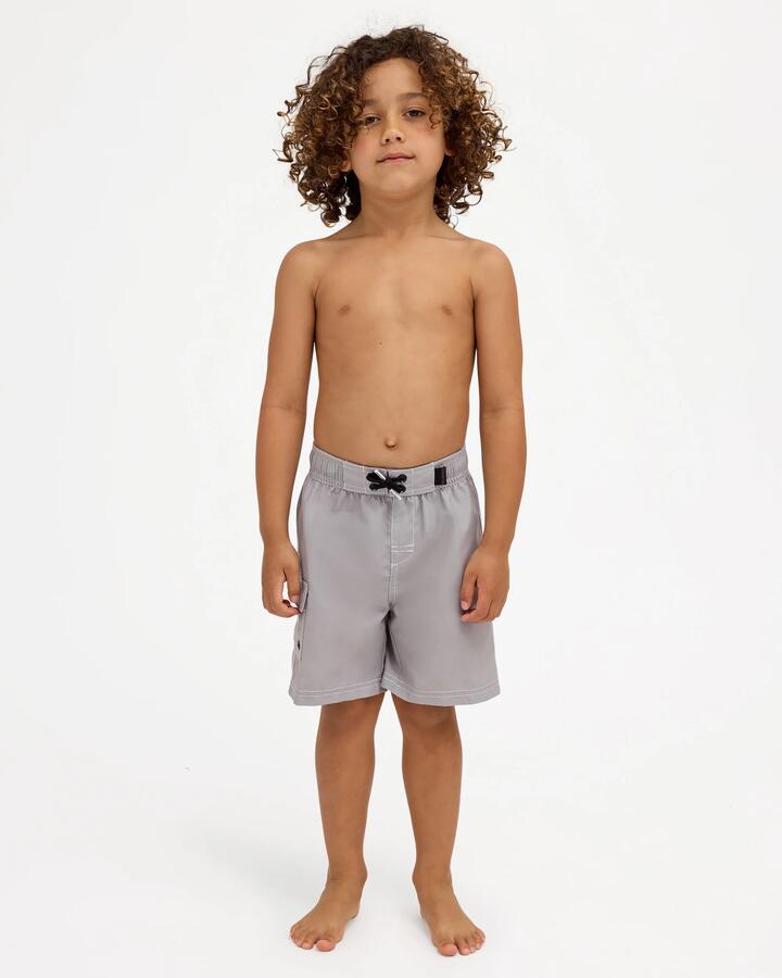 Image of Swimwear. Product name - Billabong Boys 2-7 Throw On 13" Boardshorts Ash in Ash colour by brand - Billabong