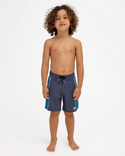 Image of Swimwear. Product name - Billabong Boys 2-7 Dbah 2.0 Pro 13" Boardshorts Aged Indigo in Aged Indigo colour by brand - Billabong