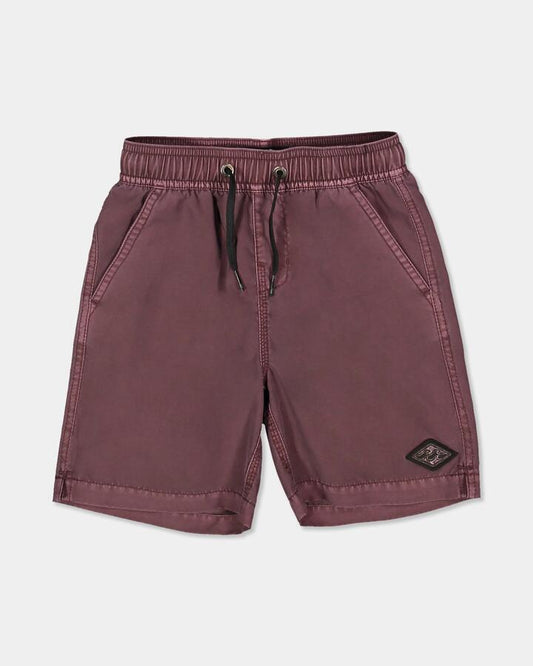 Image of Swimwear. Product name - Billabong Boys 2-7 All Day Overdyed Layback 13" Boardshorts Port in Port colour by brand - Billabong